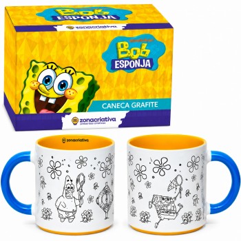 CANECA GRAFITE 500ML MODELO BOB ESPONJA REF: 10026963 CANECA GRAFITE 500ML MODELO BOB ESPONJA REF: 10026963