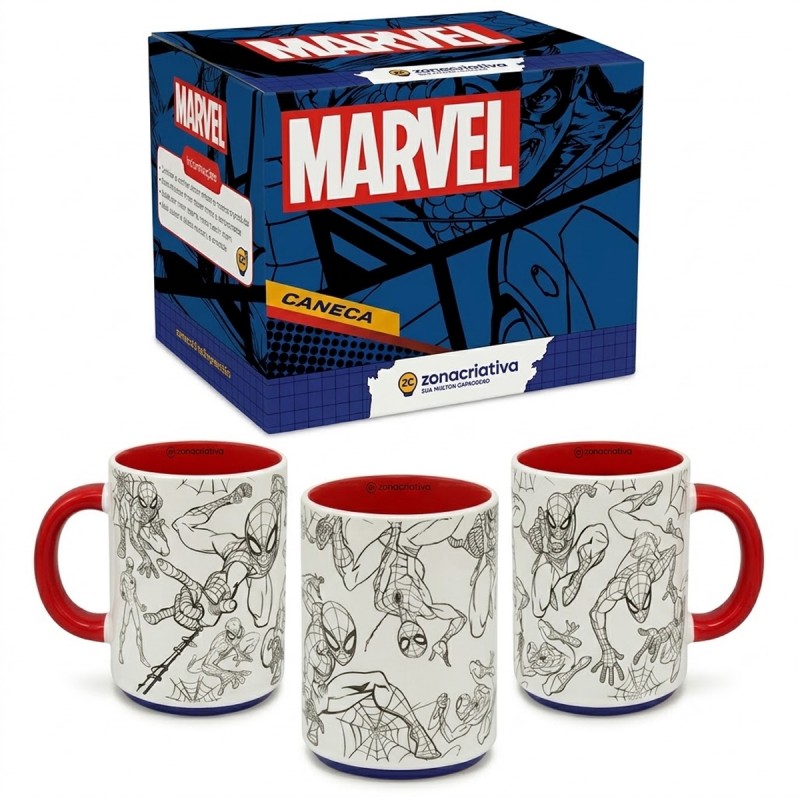 CANECA GRAFITE 500ML MODELO SPIDER MAN REF: 10026965