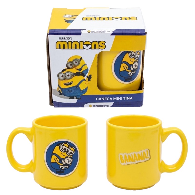 CANECA MINI TINA DE CERÂMICA 100ML MODELO MINIONS REF: 10026999 CANECA MINI TINA DE CERÂMICA 100ML MODELO MINIONS REF: 10026999