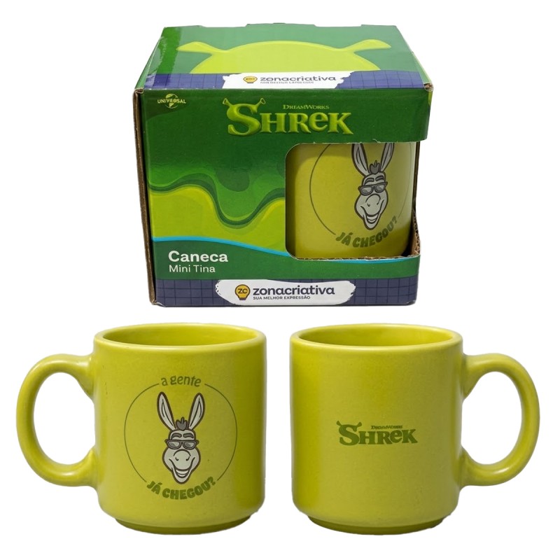 CANECA MINI TINA DE CERÂMICA 100ML MODELO BURRO REF: 10026992