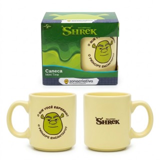 CANECA MINI TINA DE CERÂMICA 100ML MODELO SHREK REF: 10026993