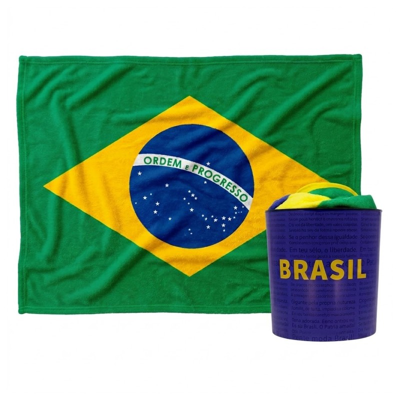 KIT BALDE DE PLÁSTICO E MANTA DE POLIÉSTER MODELO BRASIL REF: 10140961
