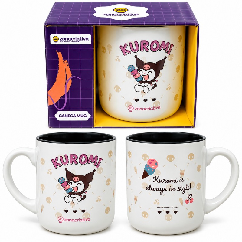 CANECA MUG DE CERÂMICA 400ML MODELO KUROMI REF: 10027416