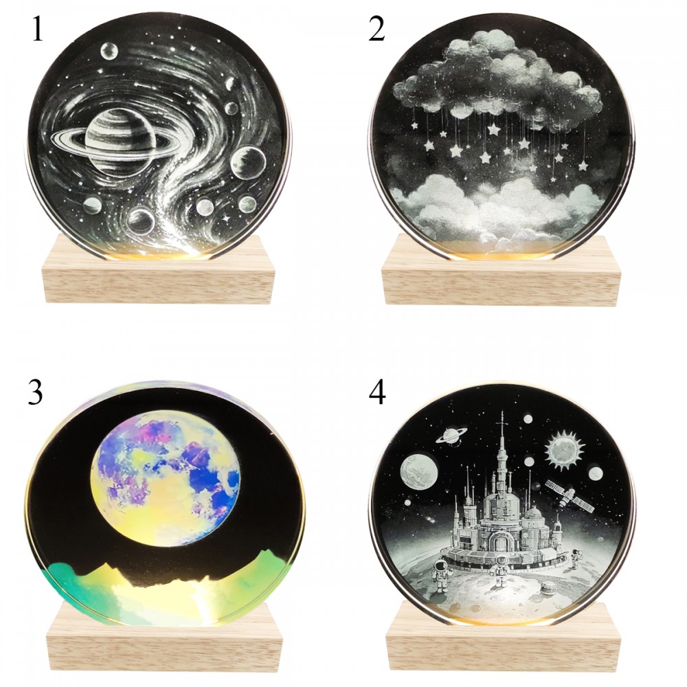 LUMINÁRIA EM VIDRO COM BASE DE MADEIRA REF: DT2769