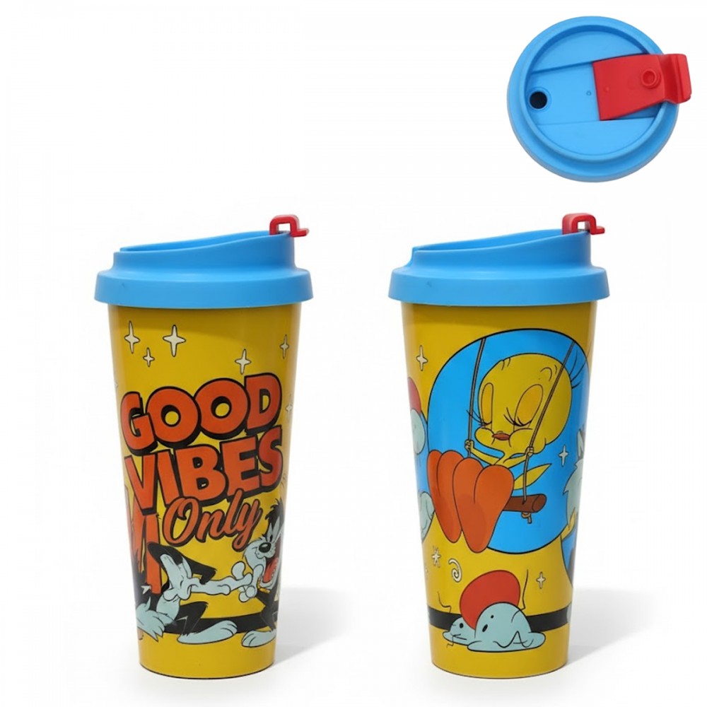 COPO VIAGEM STAR PIU PIU E FRAJOLA DE PLÁSTICO 500ML REF: 186369999