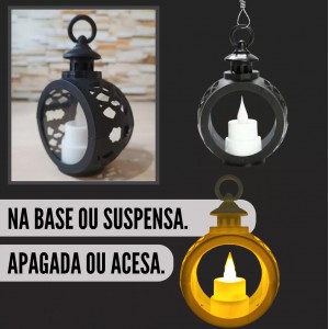 LUMINÁRIA LED MODELO LAMPIÃO REDONDO 13CM  REF: SK-061