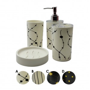 CONJUNTO PARA BANHEIRO COM 4 PEÇAS EM PLÁSTICO  REF: MP-80T CONJUNTO PARA BANHEIRO COM 4 PEÇAS EM PLÁSTICO  REF: MP-80T