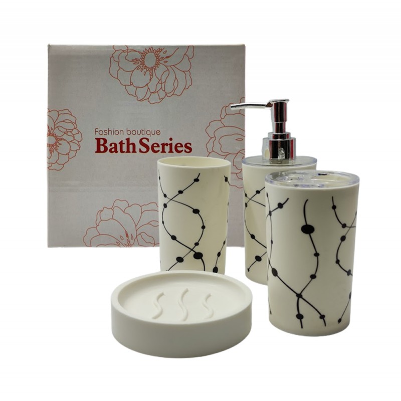 CONJUNTO PARA BANHEIRO COM 4 PEÇAS EM PLÁSTICO  REF: MP-80T