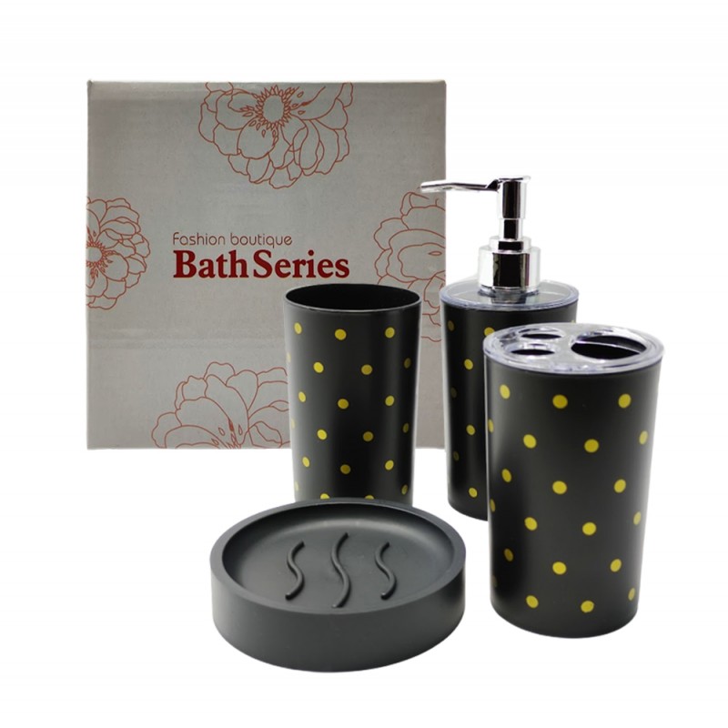 CONJUNTO PARA BANHEIRO COM 4 PEÇAS EM PLÁSTICO  REF: MP-80T
