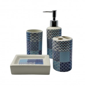 CONJUNTO PARA BANHEIRO COM 4 PEÇAS EM PORCELANA  REF: 2384 CONJUNTO PARA BANHEIRO COM 4 PEÇAS EM PORCELANA  REF: 2384