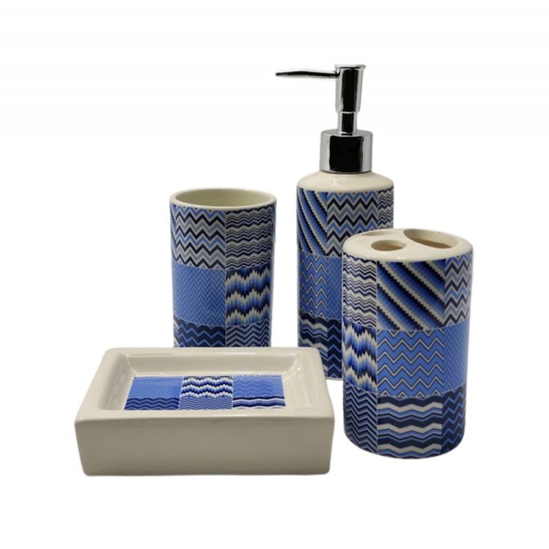 CONJUNTO PARA BANHEIRO COM 4 PEÇAS EM PORCELANA  REF: 2384