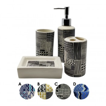 CONJUNTO PARA BANHEIRO COM 4 PEÇAS EM PORCELANA  REF: 2384