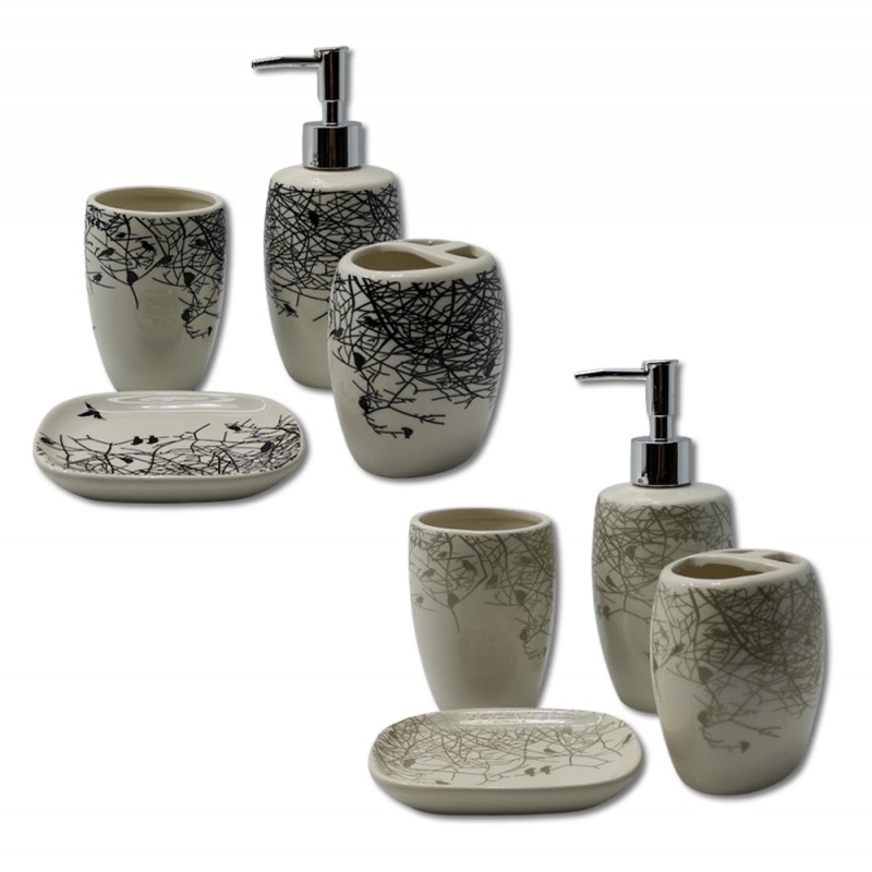 CONJUNTO PARA BANHEIRO COM 4 PEÇAS EM PORCELANA  REF: DW29806-39