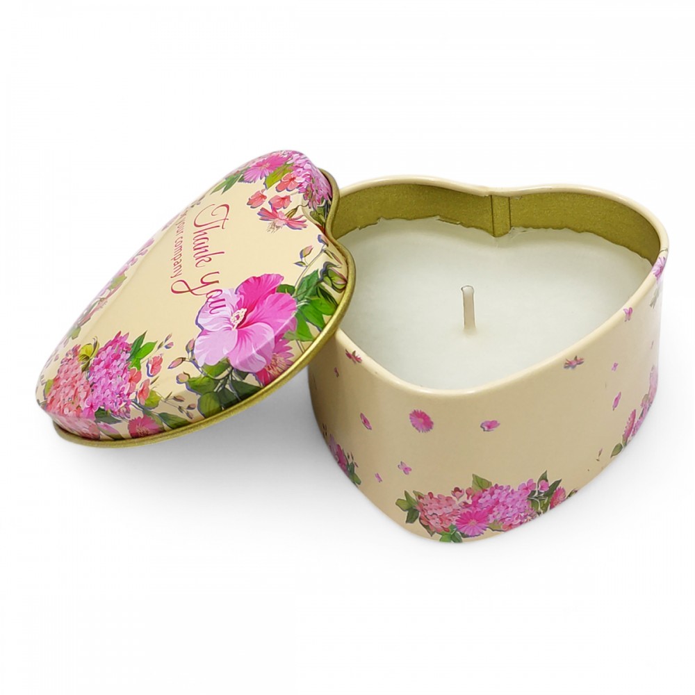 VELA DECORATIVA COM AROMA EM FORMATO DE CORAÇÃO REF: P-3324