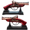 ISQUEIRO MAÇARICO DECORATIVO MODELO ARMA DE METAL E SUPORTE DE PLÁSTICO REF: FL1701