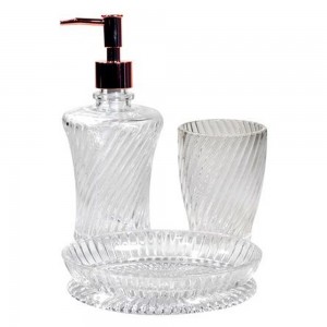 JOGO DE BANHEIRO C/3 PCS EM VIDRO REF: FR171541