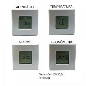 RELÓGIO DE MESA MULTI FUNÇÕES  REF: CP2205W