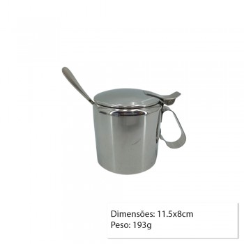 ACUCAREIRO C/ COLHER EM ACO INOX REF:61300