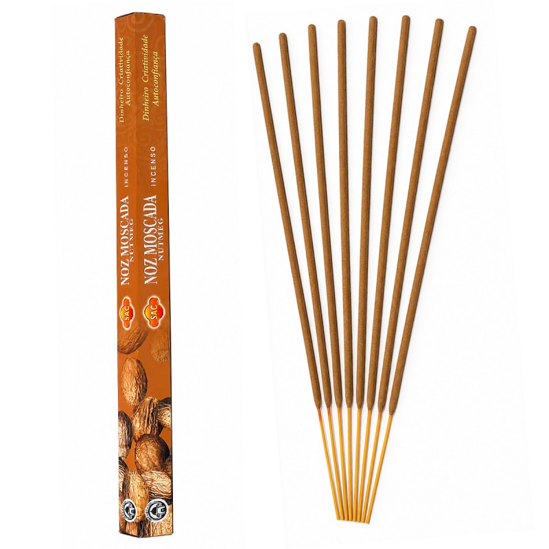 INCENSO SAC NOZ MOSCADA COM 8 VARETAS REF: 282C INCENSO SAC NOZ MOSCADA COM 8 VARETAS REF: 282C