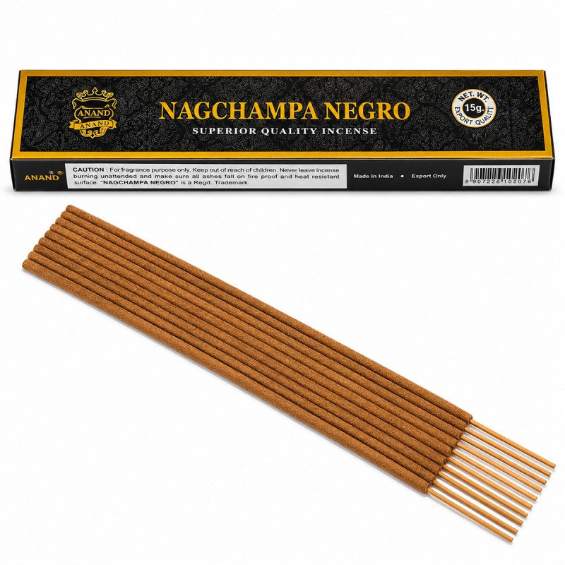 INCENSO ANAND BLACK NAGCHAMPA COM 10 VARETAS REF: 305C