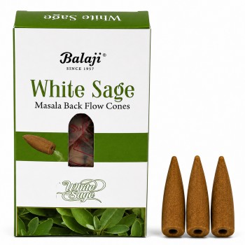 INCENSO CASCATA BALAJI WHITE SAGE COM 10 UNIDADES REF: 490IC INCENSO CASCATA BALAJI WHITE SAGE COM 10 UNIDADES REF: 490IC