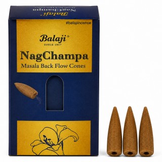 INCENSO CASCATA BALAJI NAG CHAMPA COM 10 UNIDADES REF: 493IC