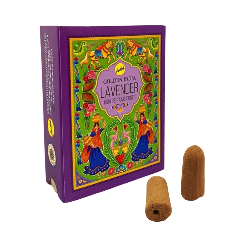INCENSO CONE GOLDEN INDIA LAVANDA REF: 4674 INCENSO CONE GOLDEN INDIA LAVANDA REF: 4674