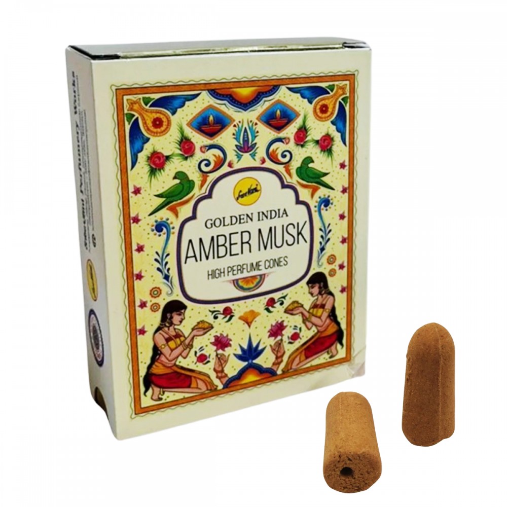 INCENSO CONE GOLDEN INDIA AMBER MUSK REF: 4711