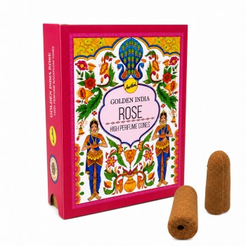 INCENSO CONE GOLDEN INDIA MODELO ROSE REF: 4766 INCENSO CONE GOLDEN INDIA MODELO ROSE REF: 4766