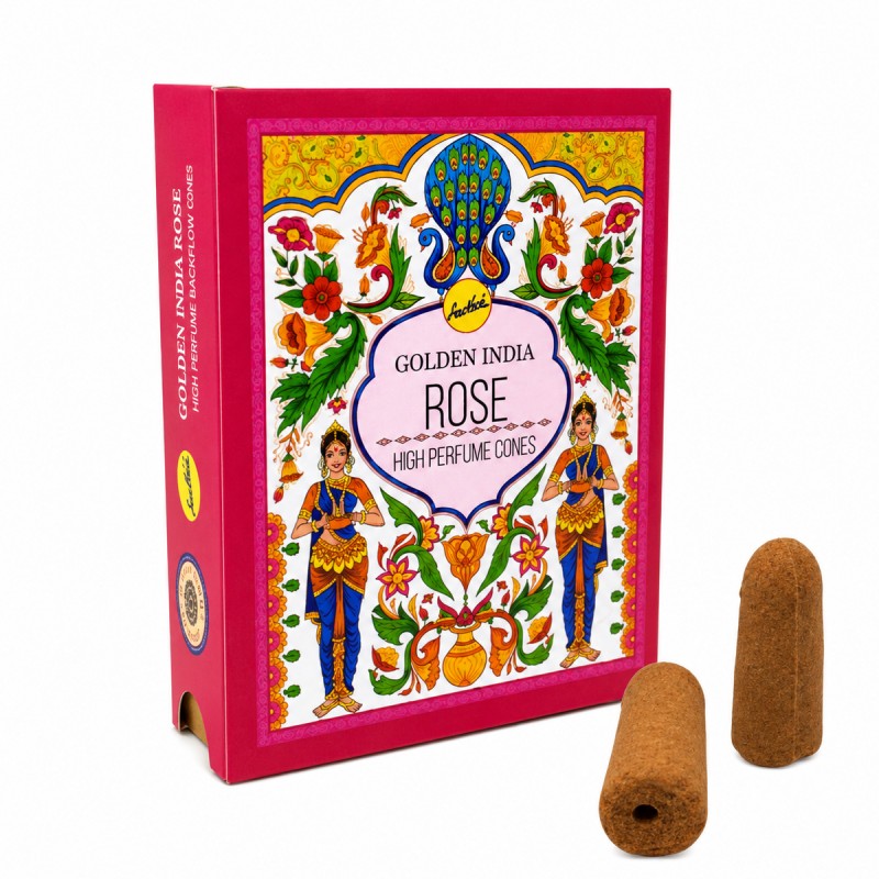 INCENSO CONE GOLDEN INDIA MODELO ROSE REF: 4766 INCENSO CONE GOLDEN INDIA MODELO ROSE REF: 4766