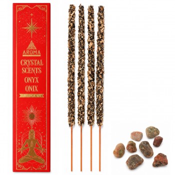 INCENSO CRYSTAL SCENTS ONIX COM PEDRAS AROMÁTICAS E 8 VARETAS REF: 1069C INCENSO CRYSTAL SCENTS ONIX COM PEDRAS AROMÁTICAS E 8 VARETAS REF: 1069C