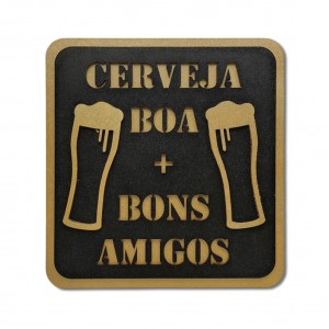PLACA DECORATIVA MODELO CERVEJA EM MADEIRA REF: 205