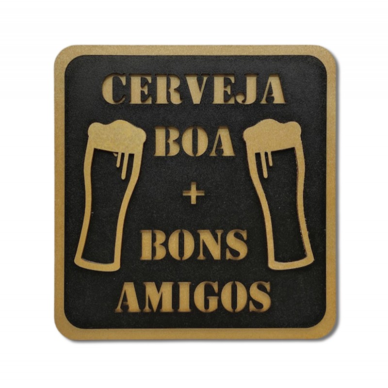 PLACA DECORATIVA MODELO CERVEJA EM MADEIRA REF: 205 PLACA DECORATIVA MODELO CERVEJA EM MADEIRA REF: 205