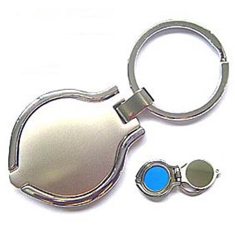 CHAVEIRO PORTA FOTO EM METAL. TAM: