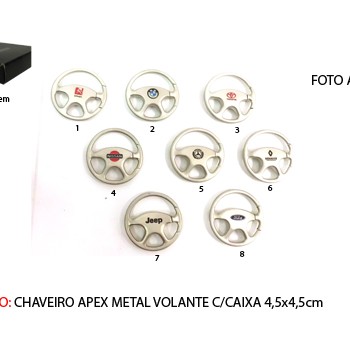 CHAVEIRO EM METAL. TAM:6X6X1.4CM