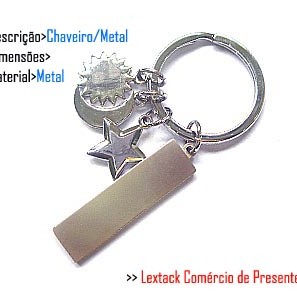 CHAVEIRO EM METAL. TAM:9x4x3CM CHAVEIRO EM METAL. TAM:9x4x3CM