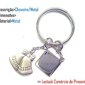 CHAVEIRO EM METAL. TAM:9x4.4x2cm