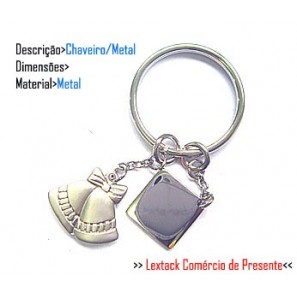 CHAVEIRO EM METAL. TAM:9x4.4x2cm