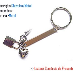 CHAVEIRO EM METAL. TAM: 9x4.4x2cm CHAVEIRO EM METAL. TAM: 9x4.4x2cm