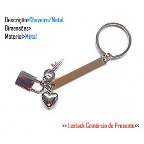 CHAVEIRO EM METAL. TAM: 9x4.4x2cm CHAVEIRO EM METAL. TAM: 9x4.4x2cm