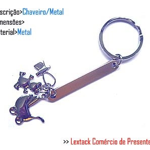 CHAVEIRO EM METAL. TAM: 9x5x3CM