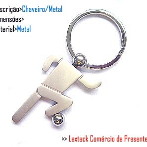 CHAVEIRO EM METAL MODELO JOGADOR DE FUTEBOL REF: D01995