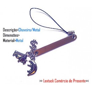 CHAVEIRO EM METAL. TAM:9x4.4x2CM CHAVEIRO EM METAL. TAM:9x4.4x2CM