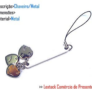 CHAVEIRO EM METAL. TAM: 9x5x2cm