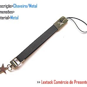 CHAVEIRO EM METAL E COURO SINTETICO. TAM:13x4.3x2cm CHAVEIRO EM METAL E COURO SINTETICO. TAM:13x4.3x2cm