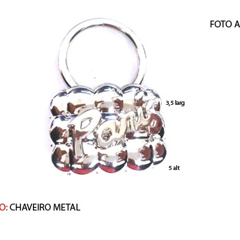 CHAVEIRO EM METAL. TAM:9x4.4x1CM
