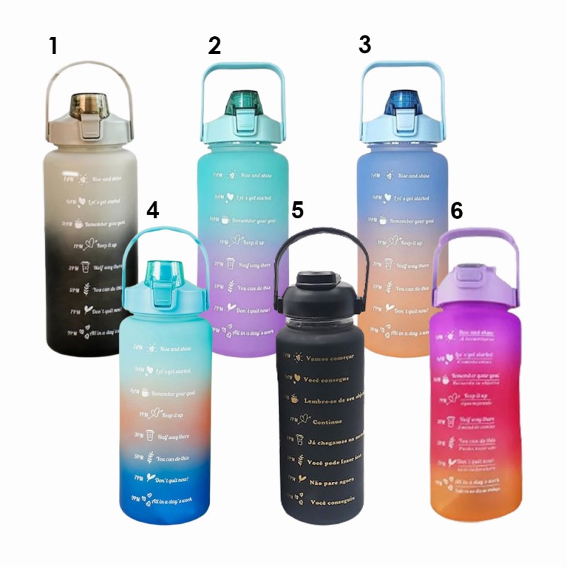 GARRAFA COLORIDA ESPORTIVA EM PLÁSTICO 2000ML REF: 919030 GARRAFA COLORIDA ESPORTIVA EM PLÁSTICO 2000ML REF: 919030
