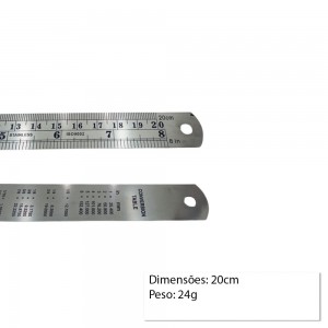 RÉGUA EM AÇO DE 20CM REF: TL4009-20 RÉGUA EM AÇO DE 20CM REF: TL4009-20