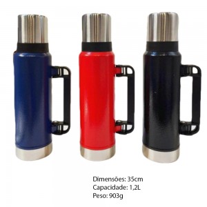 GARRAFA AÇO INOX 1,2L REF: GF-025 GARRAFA AÇO INOX 1,2L REF: GF-025