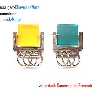 CHAVEIRO EM METAL. TAM: 7x7x1CM